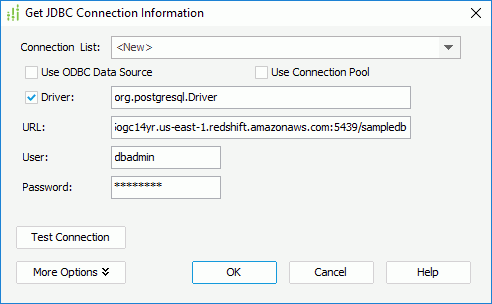 Set Up a RedShift Connection