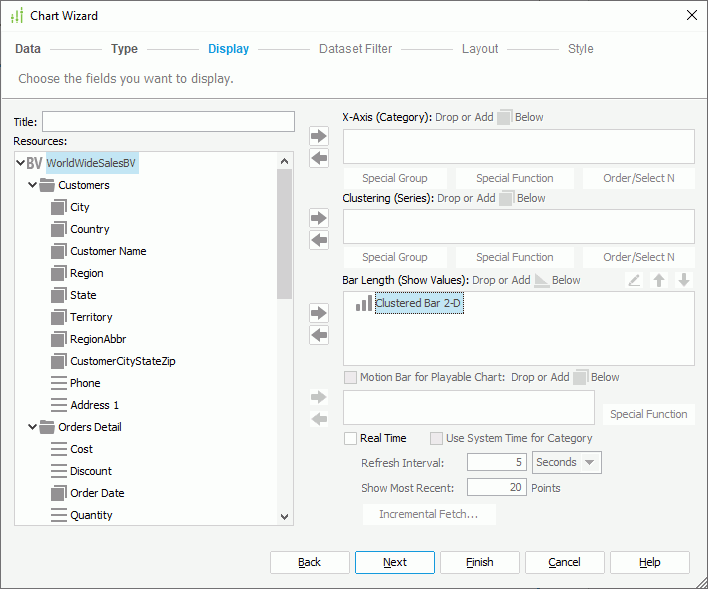 Chart Wizard - Display