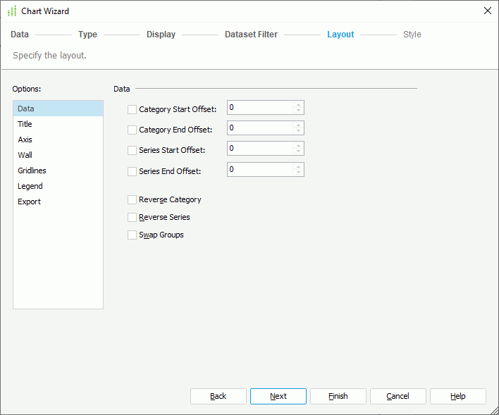 Chart Wizard - Layout