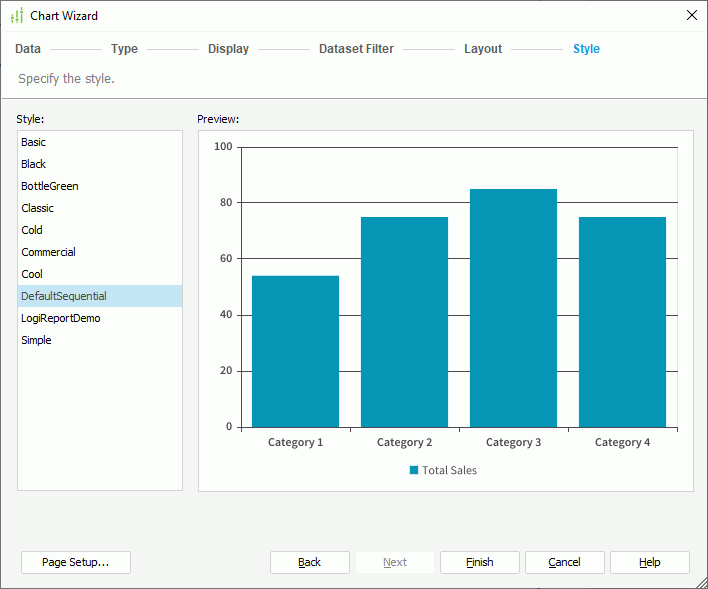 Chart Wizard - Style