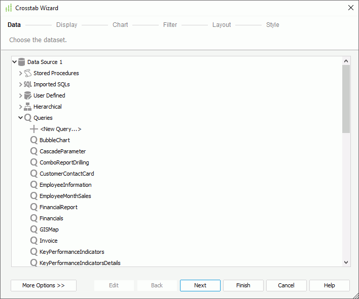 Crosstab Wizard - Data