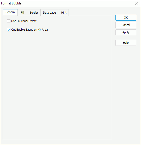 Format Bubble dialog box - General tab