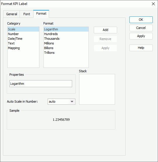 Format KPI Label - Format