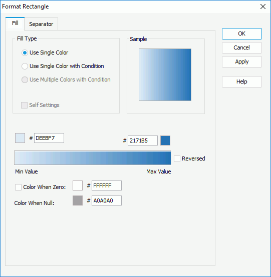 Format Rectangle - Fill