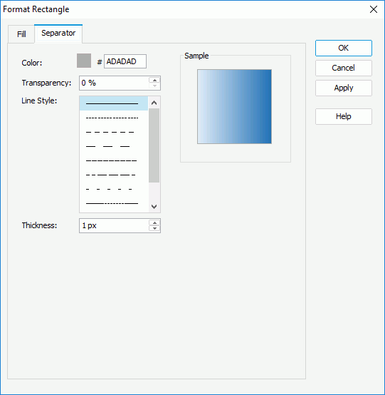 Format Rectangle - Separator