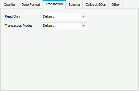 JDBC Connection Options - Transaction