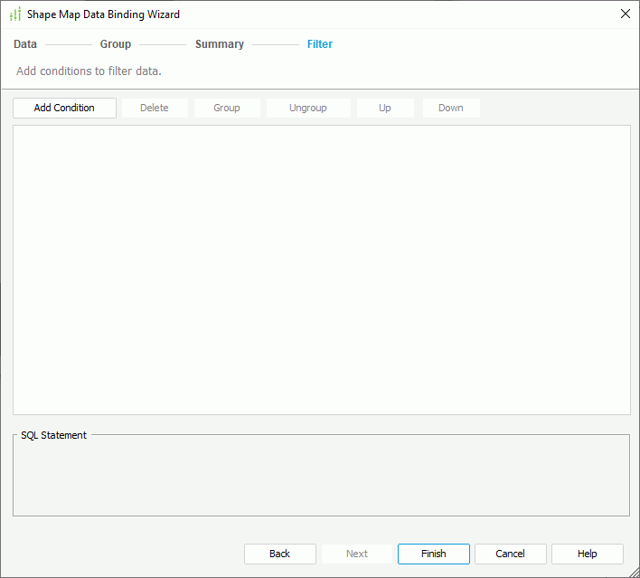 Shape Map Data Binding Wizard - Filter