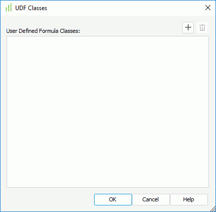 UDF Classes dialog box