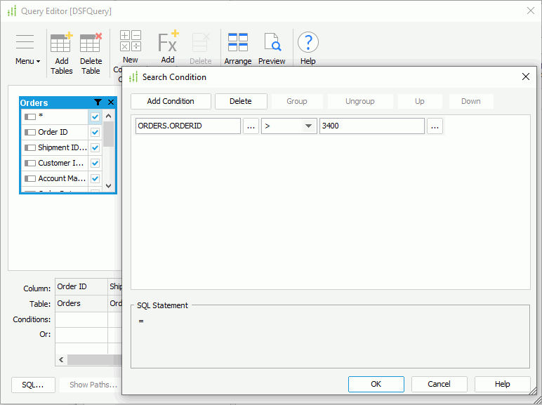 Add Filter Condition for the Query