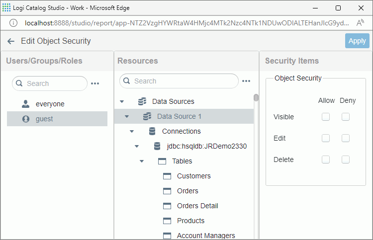 Edit Object Security