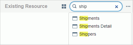 Search for Database Tables