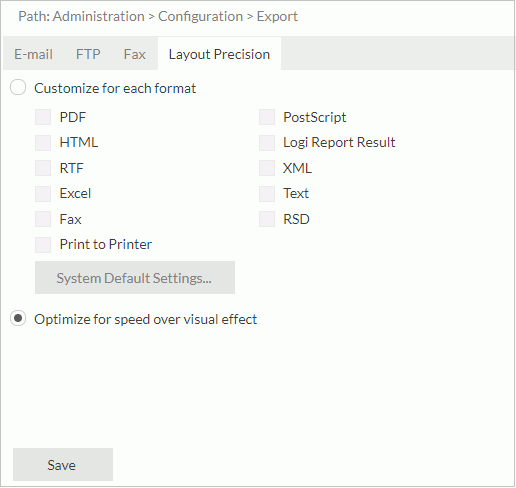 Configure Layout Precision