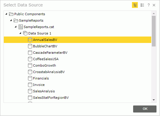 Select Data Source dialog