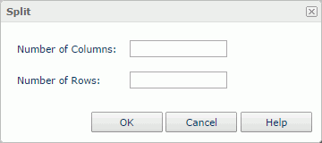 Split dialog box