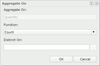 Aggregate On dialog box