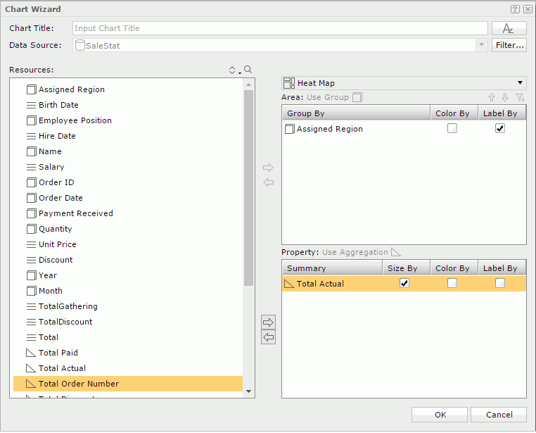 Chart Wizard - heat map