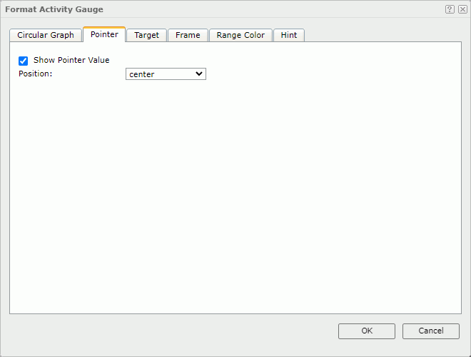 Format Activity Gauge dialog - Pointer