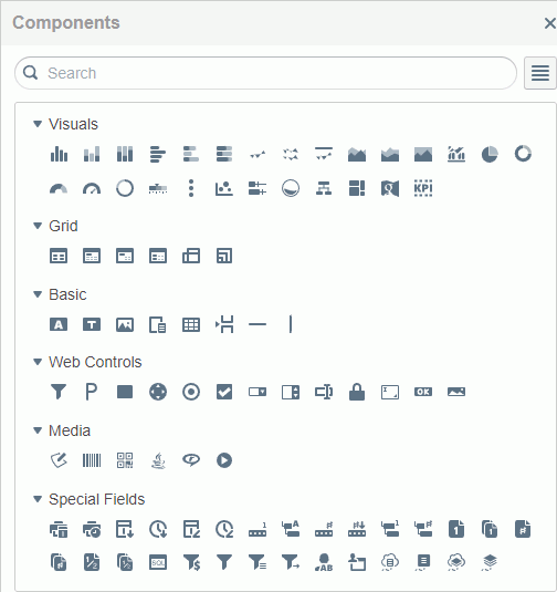 Components panel