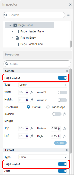 Page Layout Property